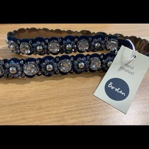 Boden jewelled belt navy XS/S